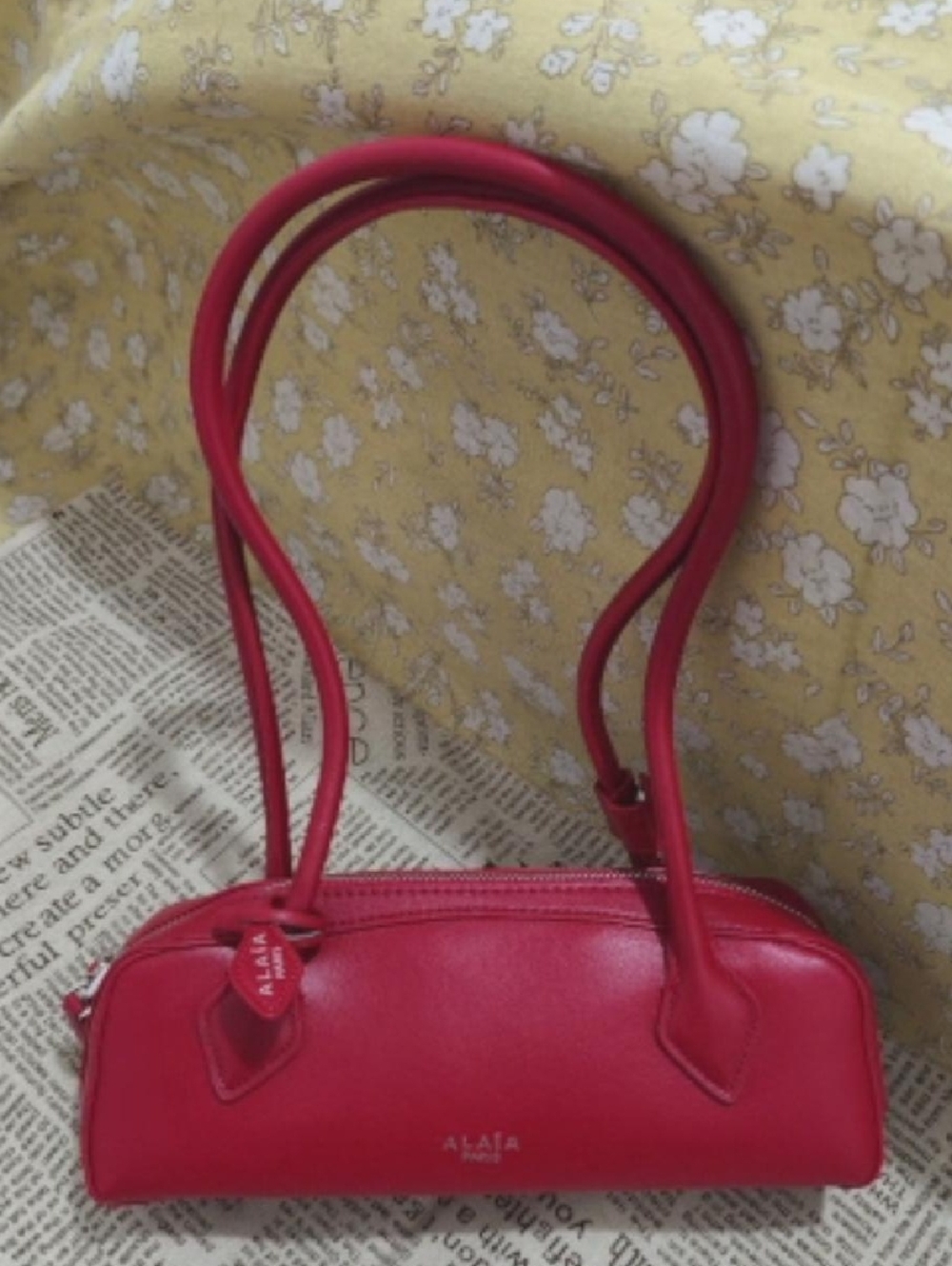 ALAÏA Red Leather Shoulder Bag